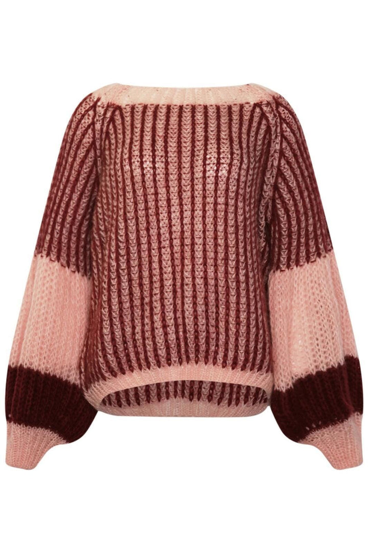 Noella - Liana Knit Sweater - 1287 Rust Blush Combo Strikbluser 