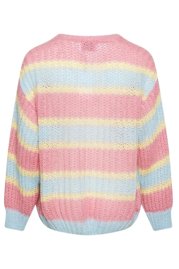 Noella - Pacific Knit Cardigan - Light Blue/Rose Mix Cardigans 