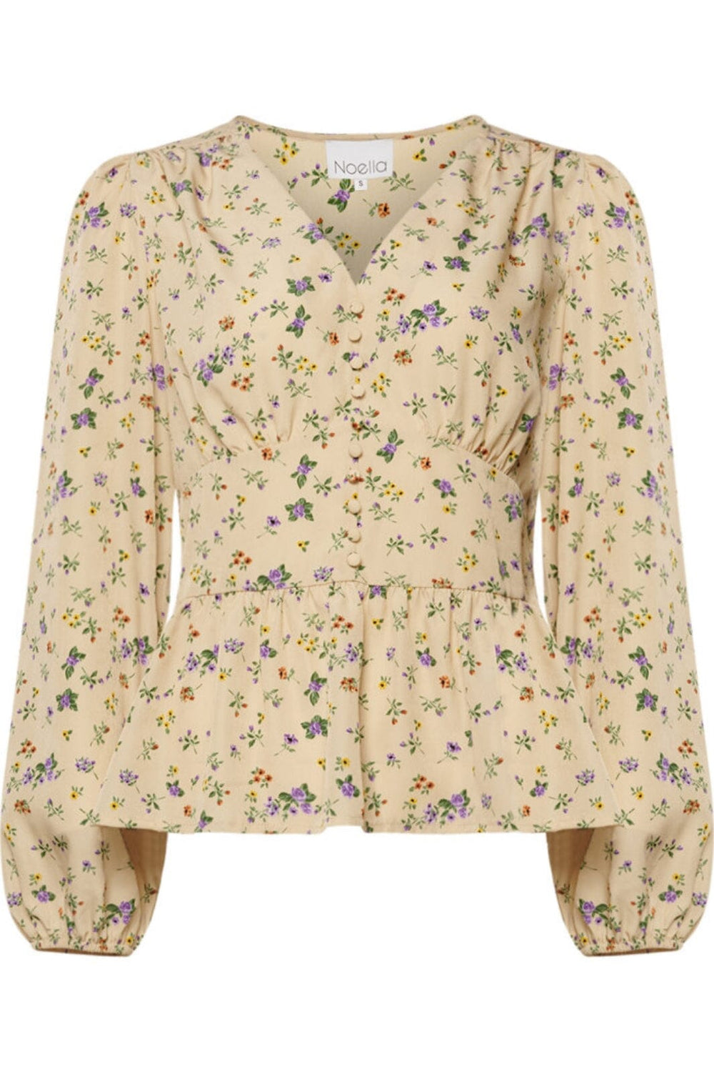 Noella - Patty Blouse - White Flower Bluser 