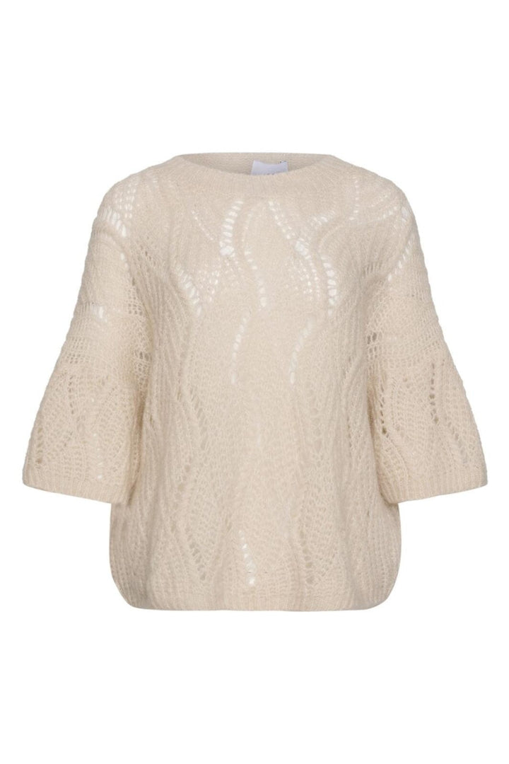 Noella - Roa Knit Jumper - Sand Strikbluser 