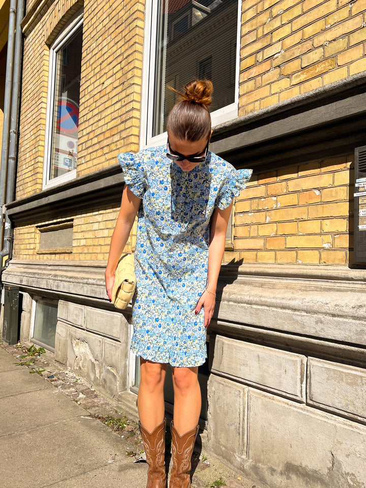 Noella - Sally Dress - Blue/Yellow Flower Kjoler 