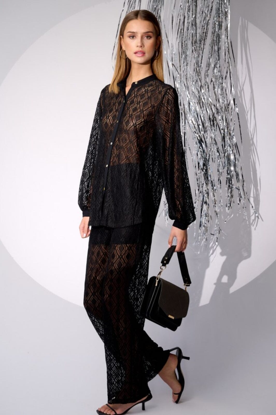 Noella - Texas Lace Shirt - 004 Black Skjorter 