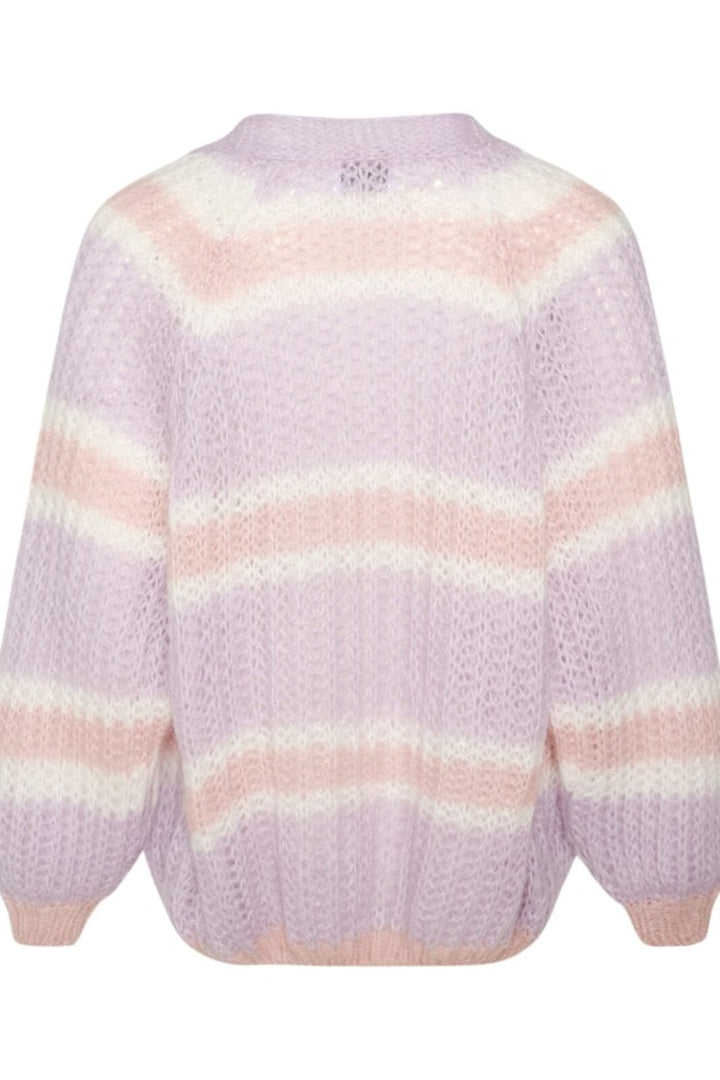 Noella - Vera Knit Cardigan - Lilac/Rose/White Mix Cardigans 