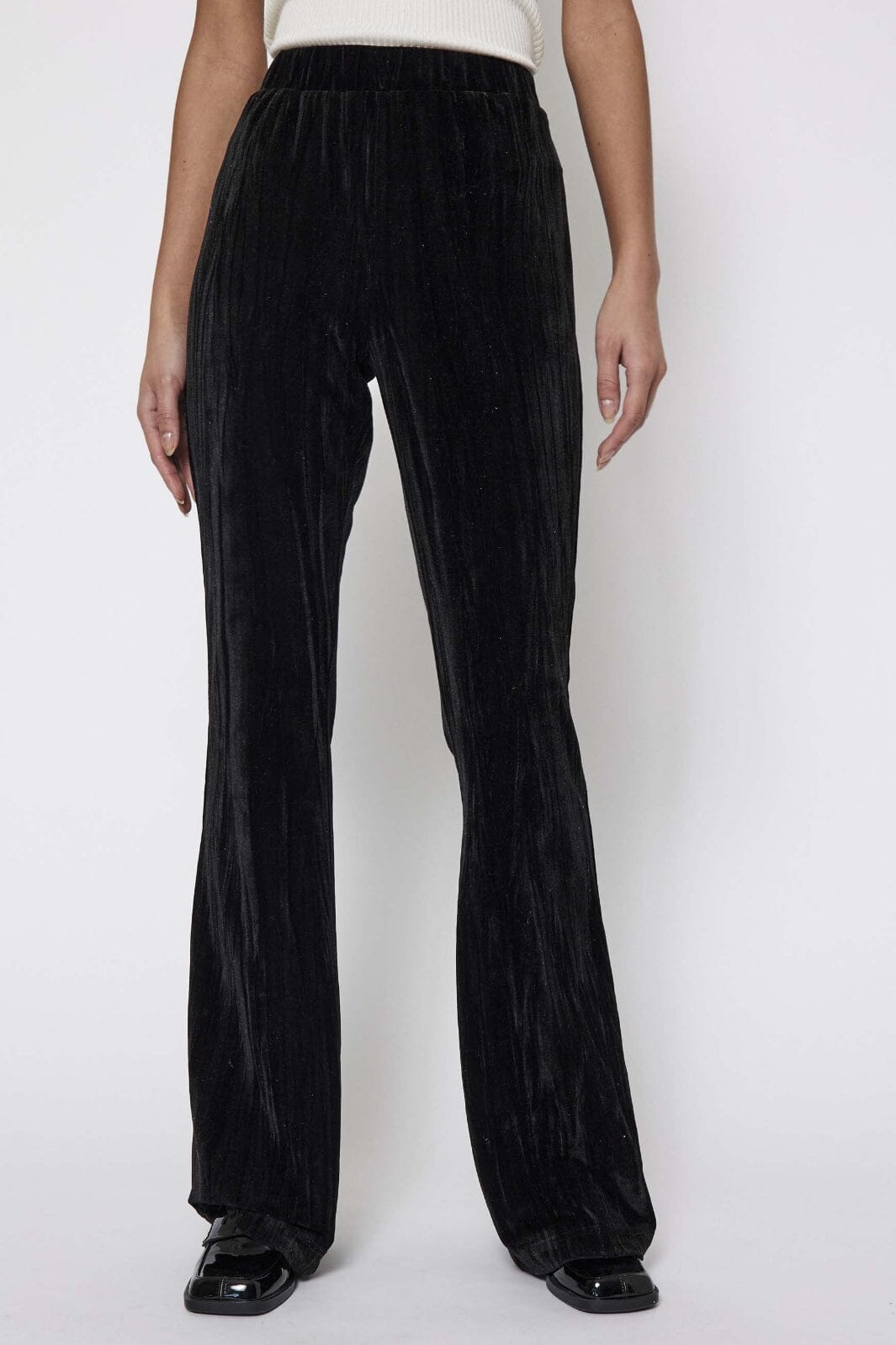 NORR - Velvetta Flared Pants - Black Bukser 