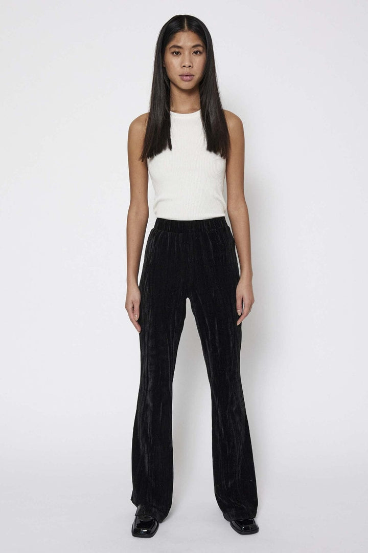 NORR - Velvetta Flared Pants - Black Bukser 