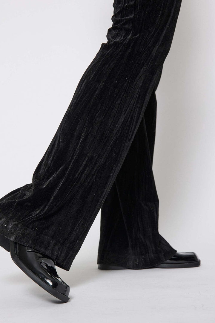 NORR - Velvetta Flared Pants - Black Bukser 