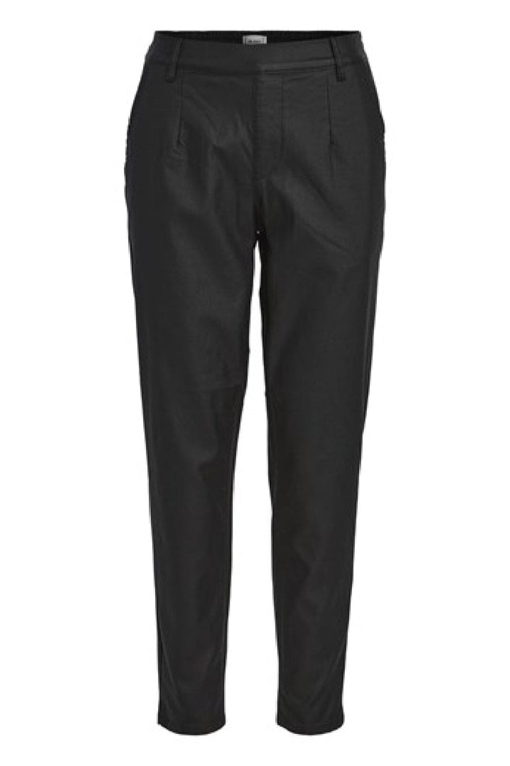 Object - Objbelle Lisa Coated Pant - 3556312 Black Bukser 