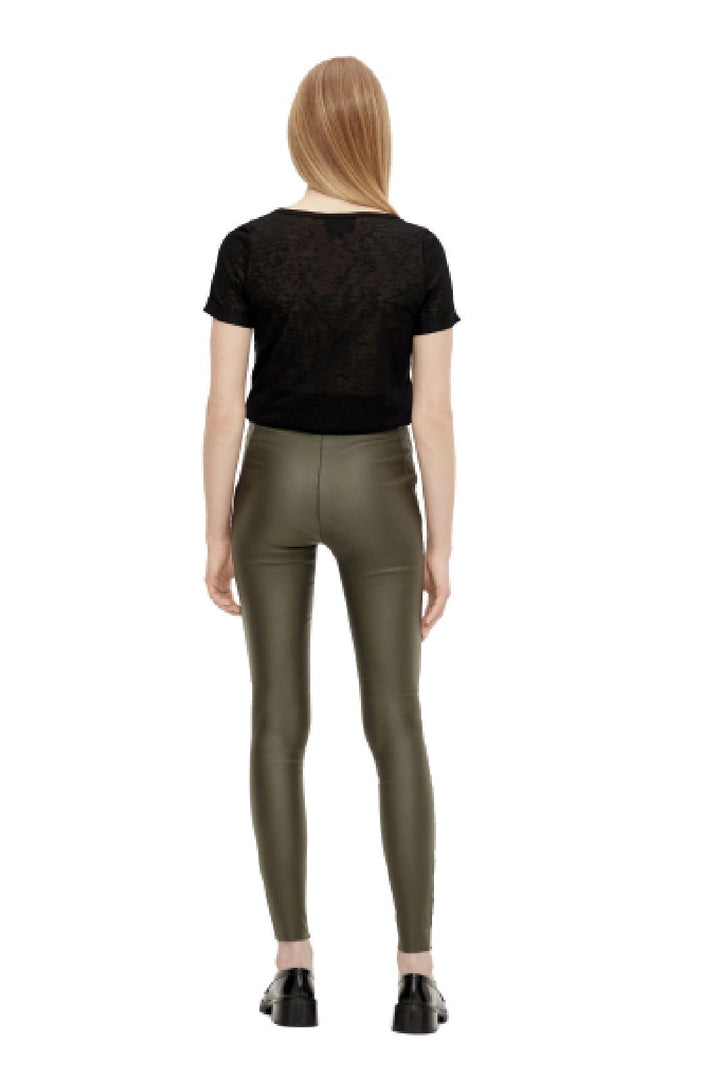 Object - Objbelle Mw Coated Leggings - Forest Night Leggings 