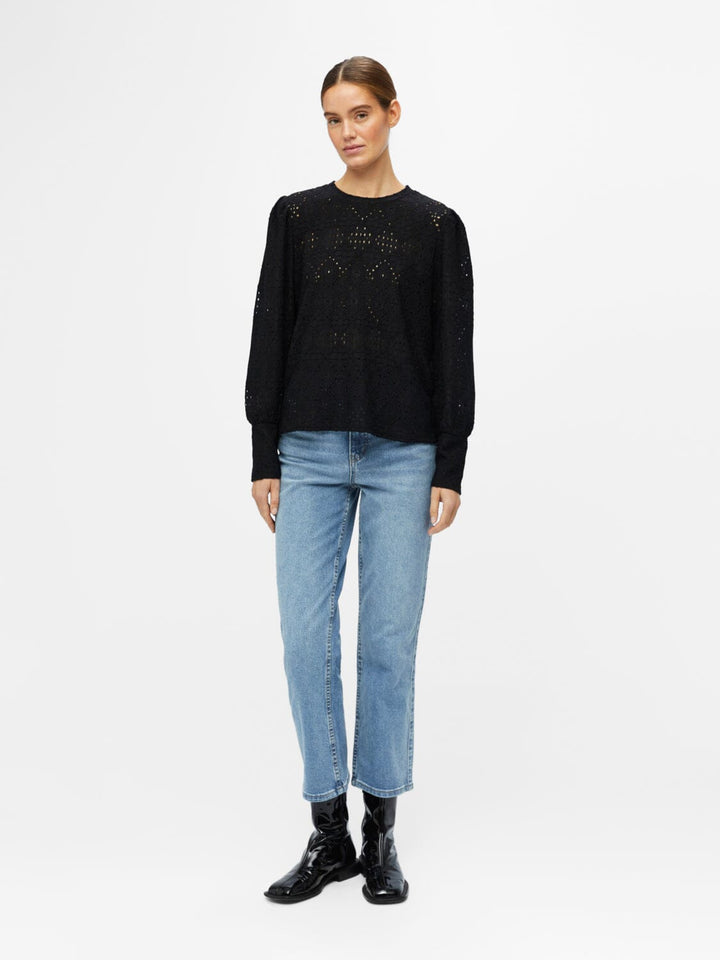 Object Collectors Item, Objfeodora L/S Top, Black