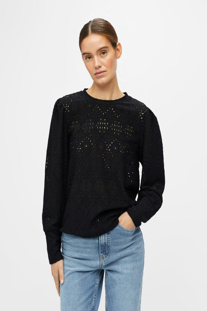 Object Collectors Item, Objfeodora L/S Top, Black