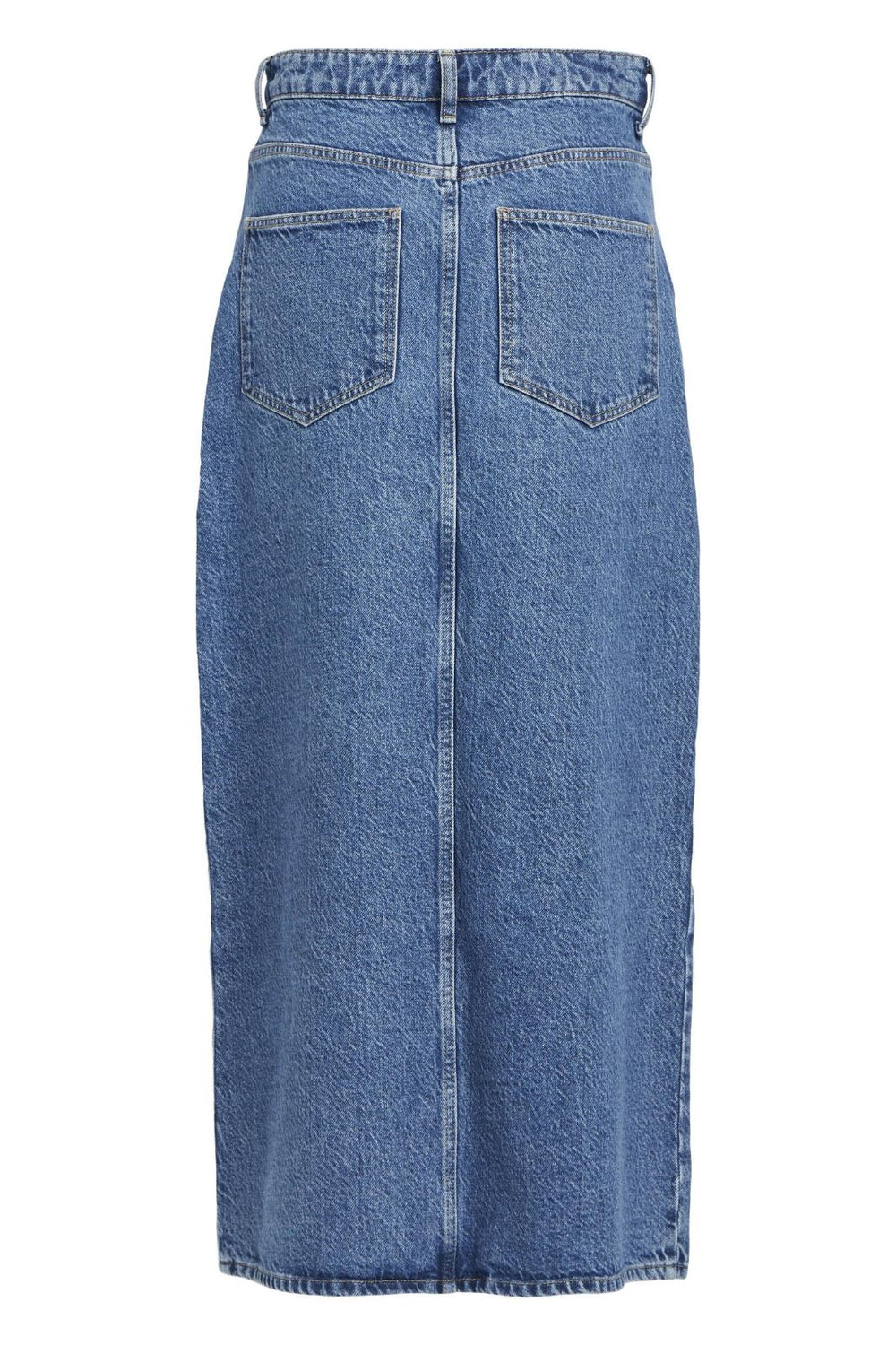 Object - Objharlow Long Wrap Denim Skirt Ofw - 4500117 Medium Blue Denim Nederdele 