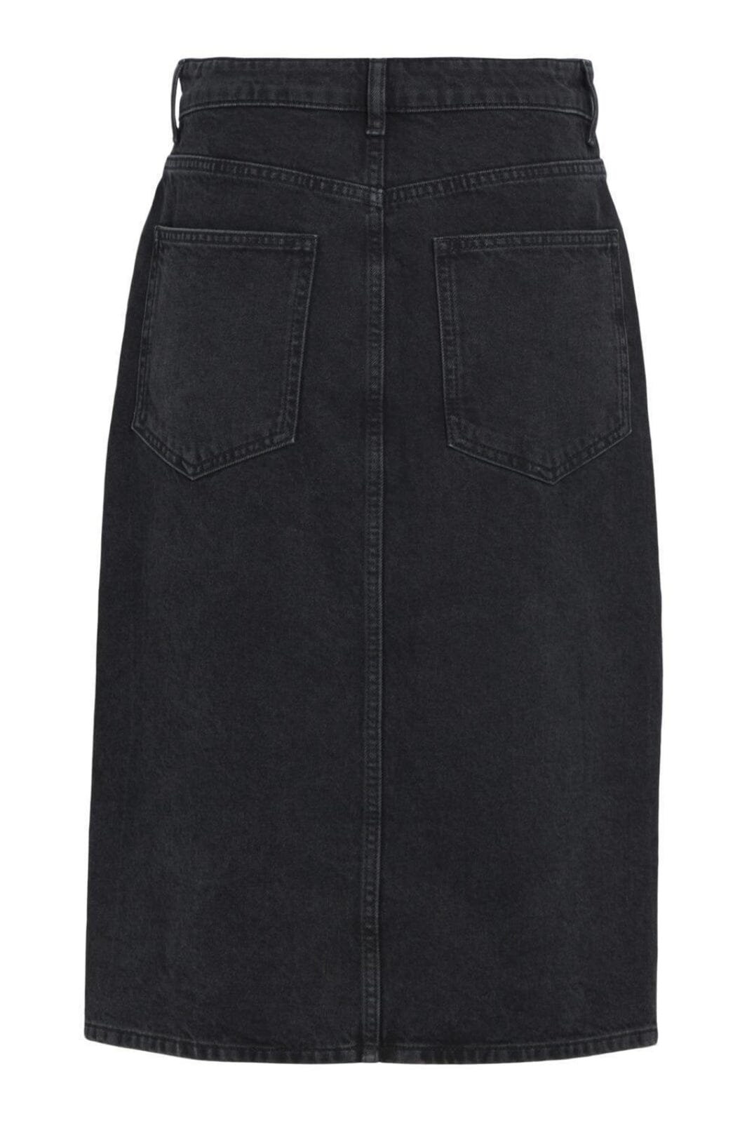 Object - Objharlow Midi Denim Skirt - 4464887 Black Nederdele 