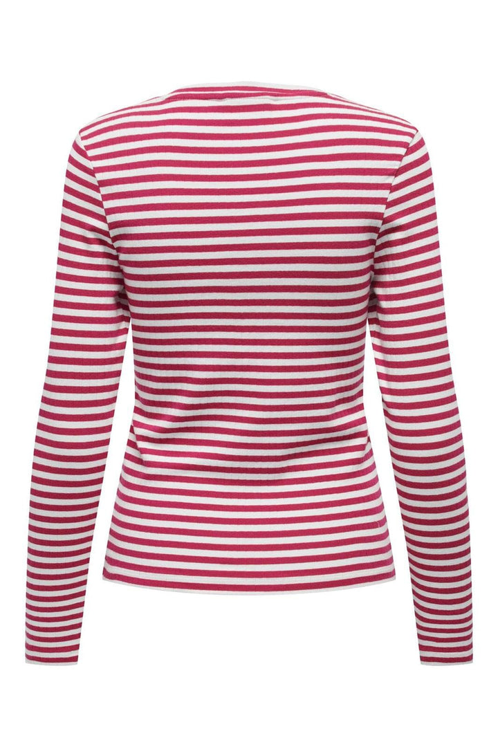 Only - Onlaida L/S Striped Top 15342088 - 4761211 - Salsa White