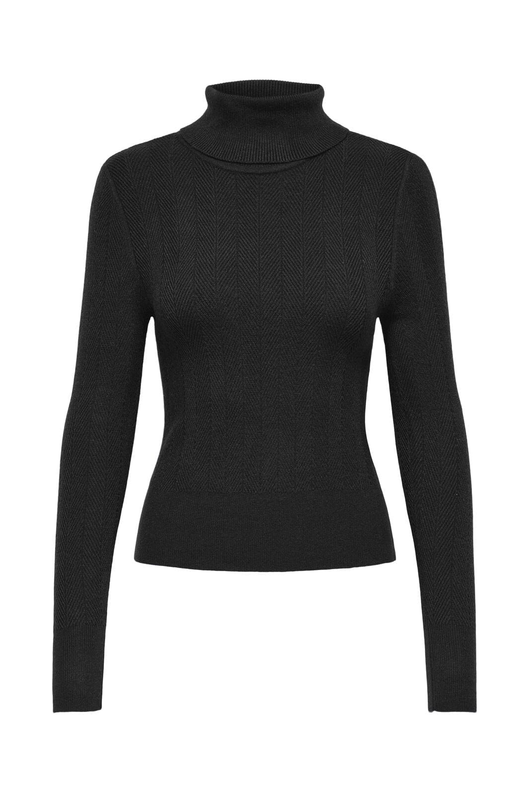 Only - Onlaida Ls Structure Rollneck Cc Knt - 4703604 Black