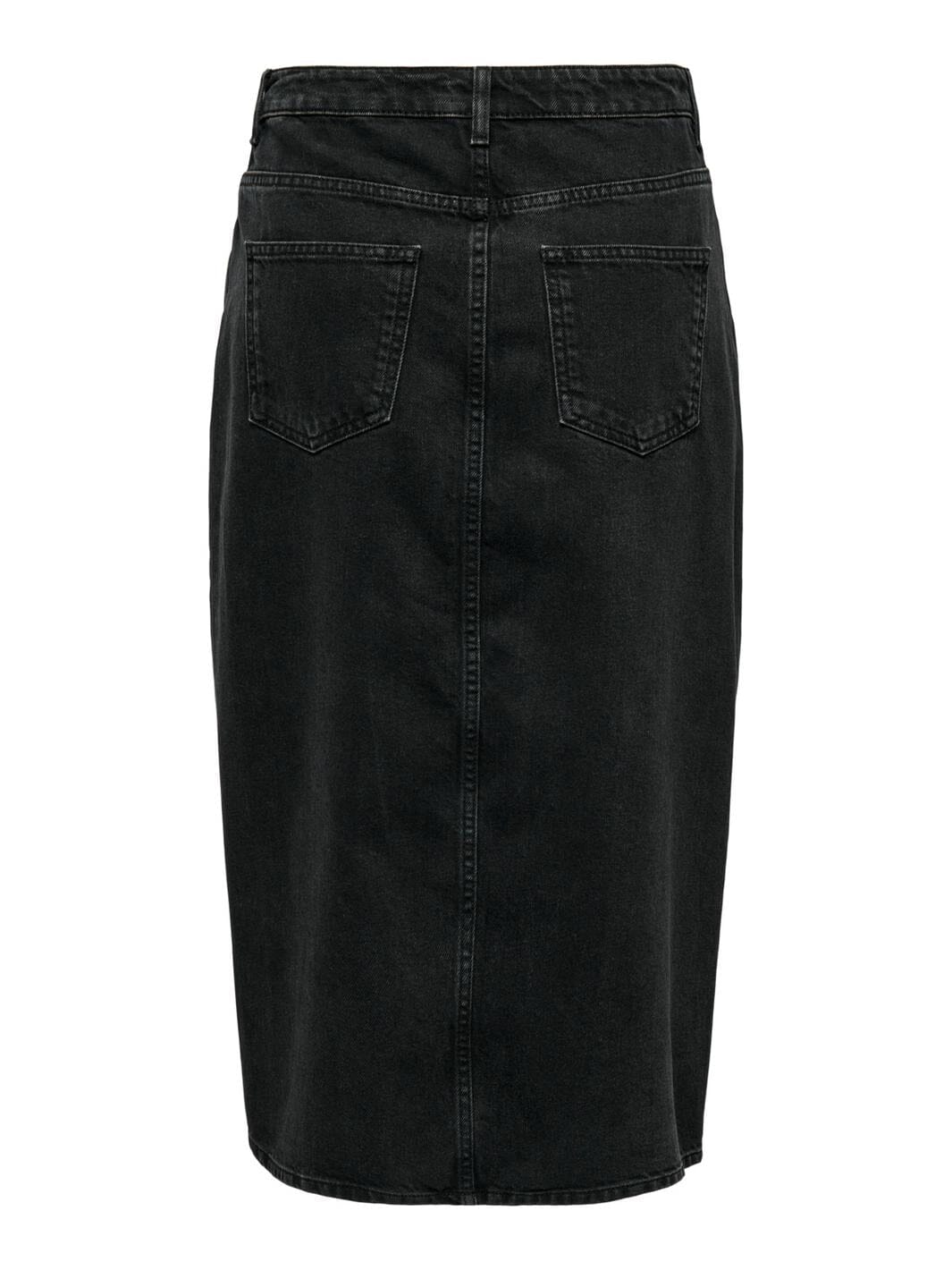 Only - Onlbianca Midi Skirt Rea - 4489594 Washed Black