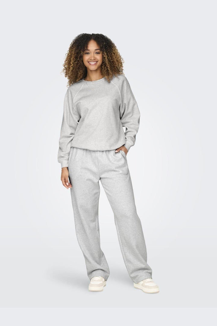 Only - Onldaze Straight Pant Cc Swt - 4524079 Light Grey Melange