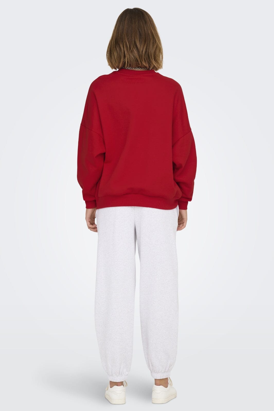 Only - Onldeborah L/S Club O-Neck Swt 15337256 - 4636894 - Mars Red Nwrk