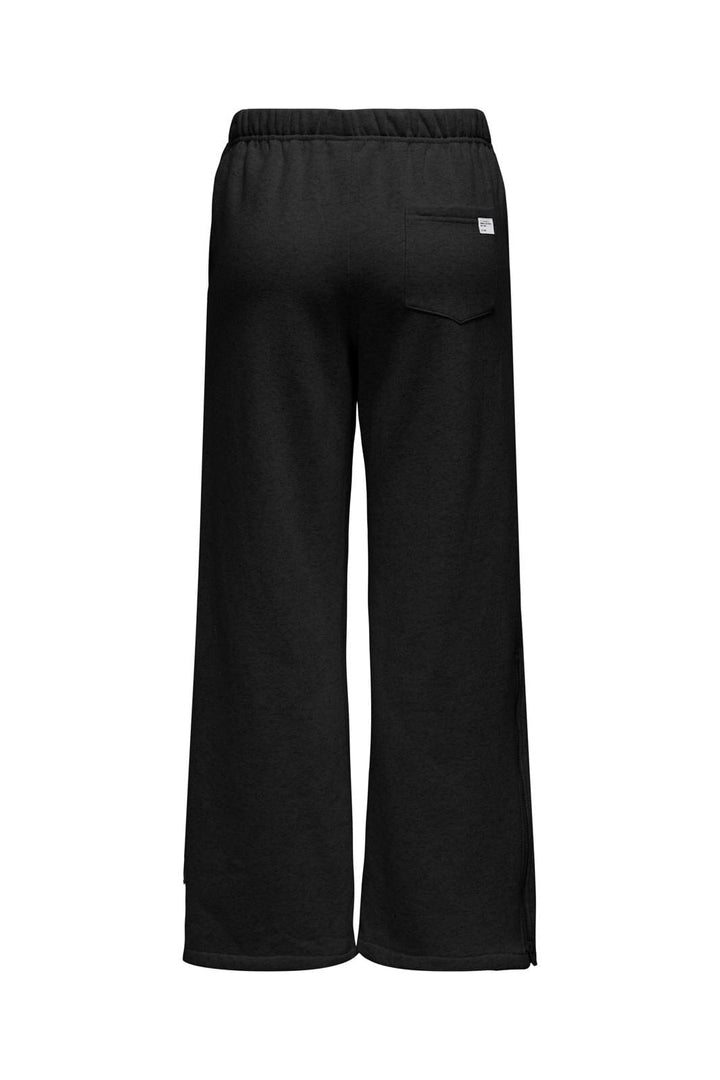 Only - Onlelliot Wide Zip Pant Swt - 4702801 Black Labels Brooklyn