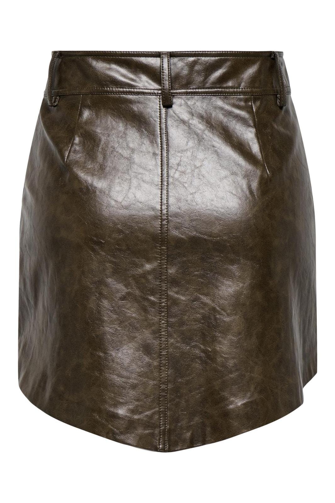 Only - Onleverle Faux Leather Skirt - 4765748 Dark Earth