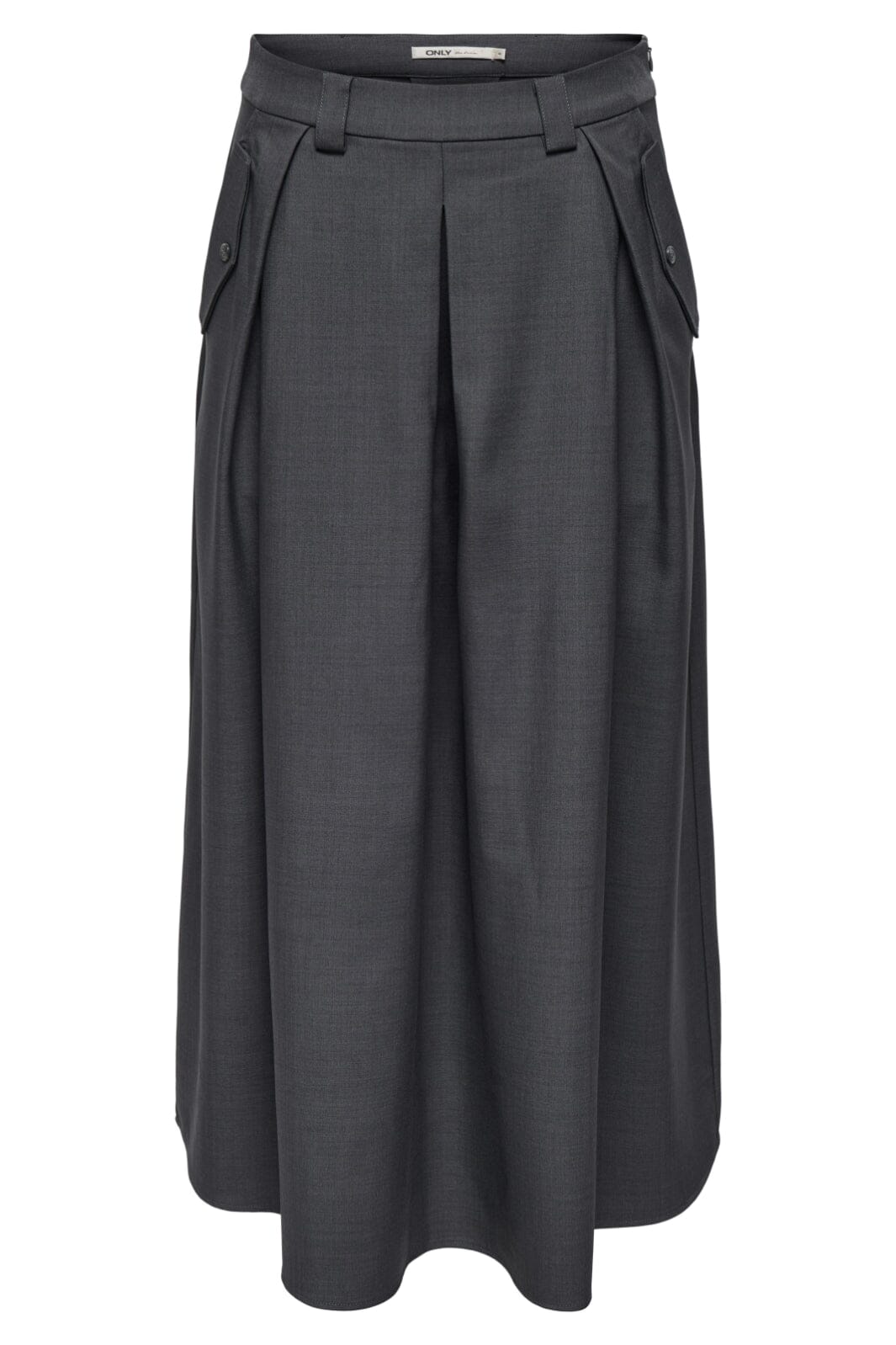 Only - Onlginny Mel Wide Long Skirt - 4588859 Dark Grey Melange Nederdele 