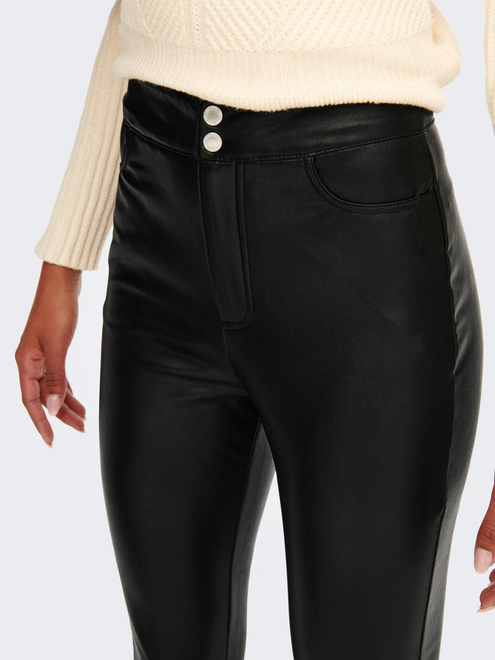 Only - Onljessie Fauxleather Zip Pant Cc - 3960483 Black