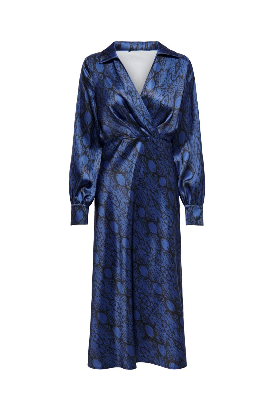 Only - Onlkatie L/S Midi Dress - 4562102 Sodalite Blue Tia Snake