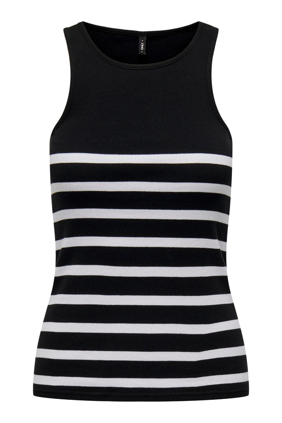 Only - Onlkenya Rib Stripe Tank Top - 4452883 Black Toppe 