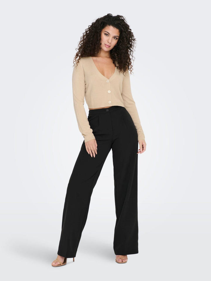 Only, Onlkira-Mellie Hw Wide Pant, Black