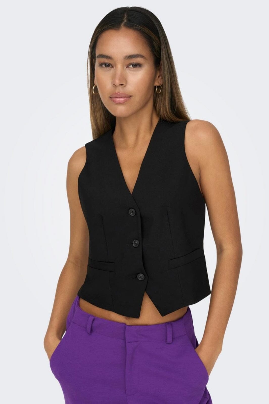 Only - Onllana-Berry S/L Vest Tlr - 4313941 Black Vest 