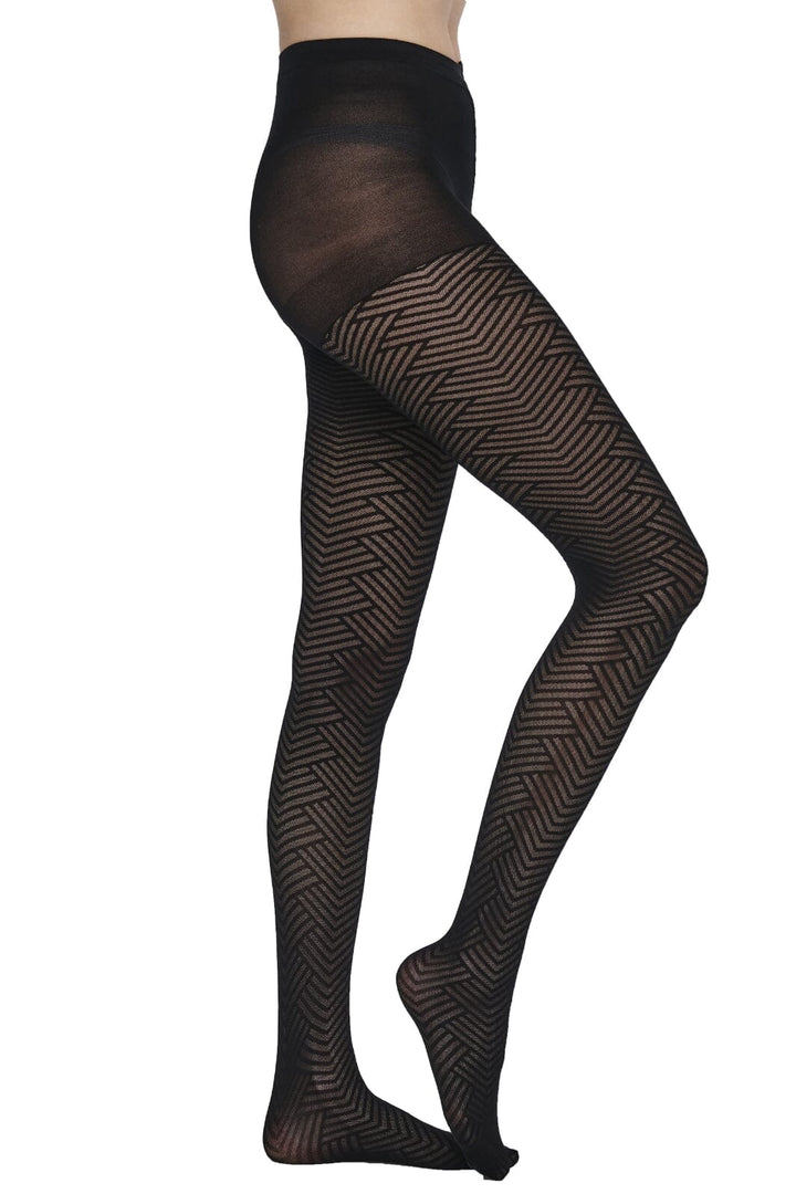 Only - Onllea Herringbone Tights Acc 15249544 - 3842609 - Black