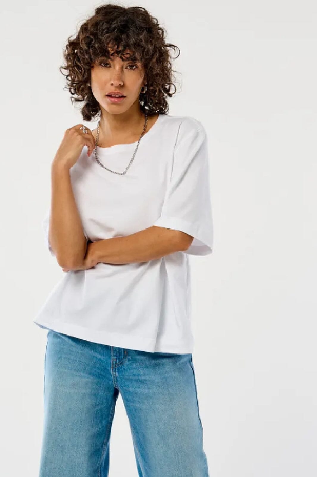 Only - Onllina S/S Boxy Tee - 3560386 White T-shirts 