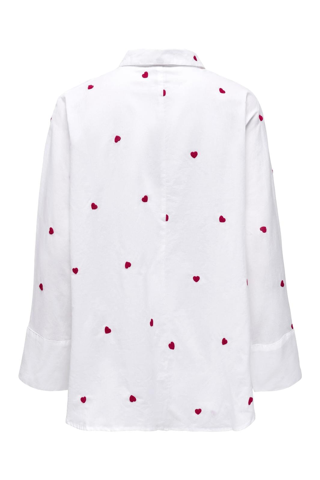 Only - Onlnew Lina Grace Ls Emb Shirt - 4129973 Bright White Heart