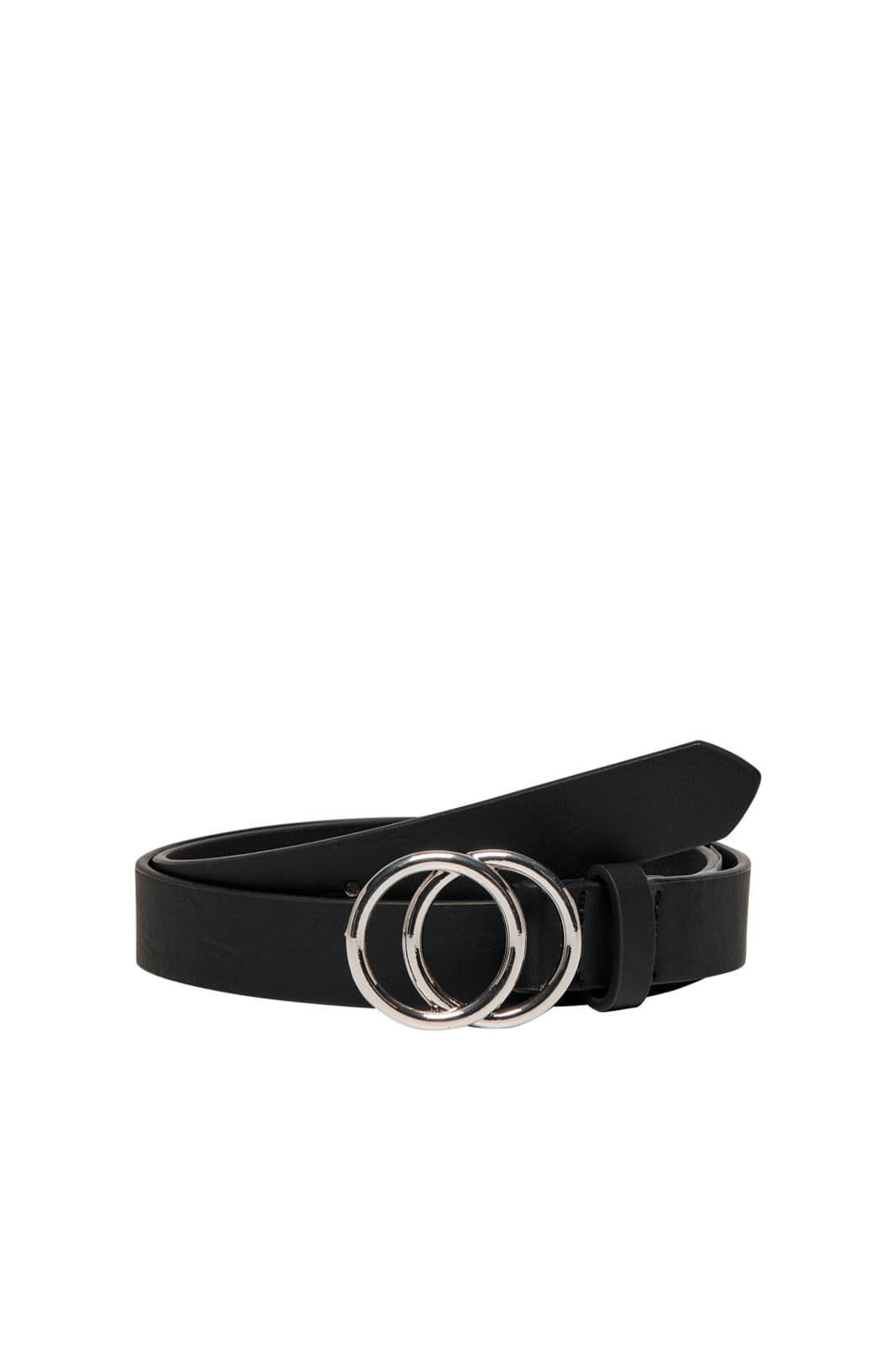 Only, Onlrasmi Faux Leather Jeans Belt, Black BLACK/ SHINY SILVER BUCKLE