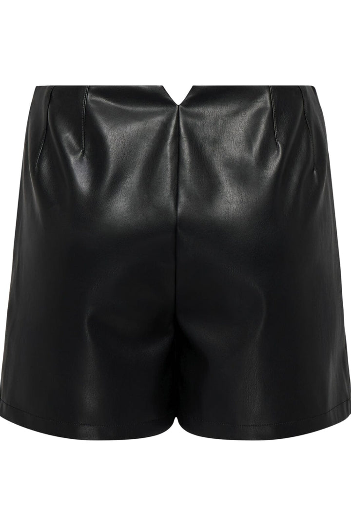 Only - Onlraven-Hero Faux Leath Shorts - 4588850 Black Shorts 