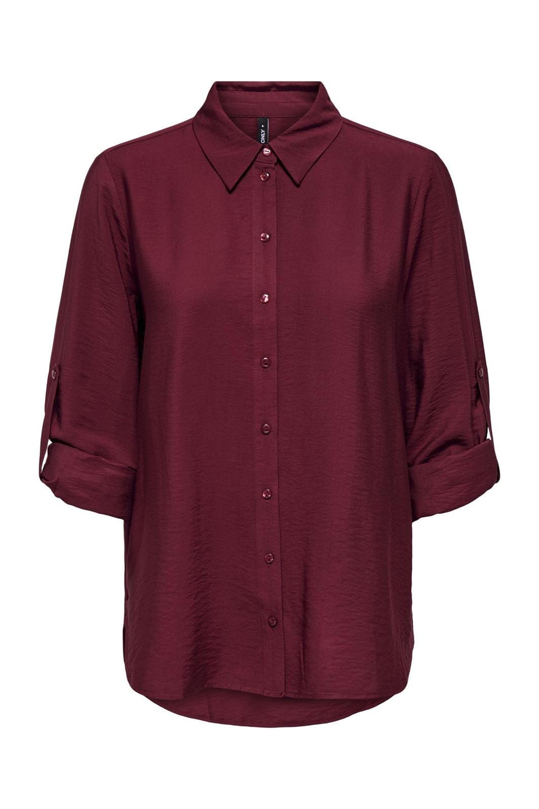 Only - Onlsari L/S Loose Shirt 15347209 - 4741807 - Cabernet