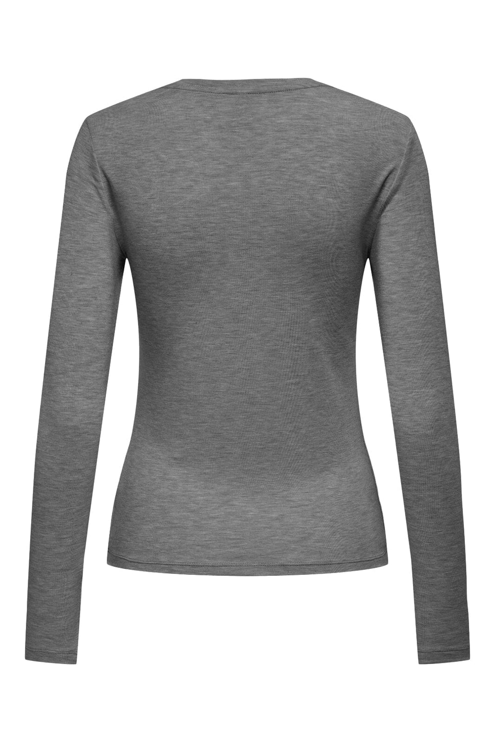 Only - Onlsia L/S O-Neck Top Box - 4674042 Medium Grey Melange Bluser 