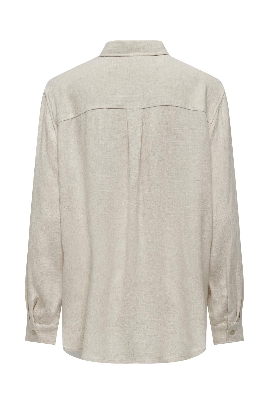 Only - Onlsiesta L/S Linen Bl Ovs Shirt - 4494982 Moonbeam