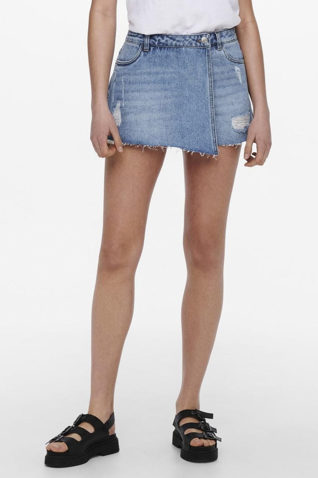 Only - Onltexas Reg Skort - 3585836 Light Blue Denim Nederdele 