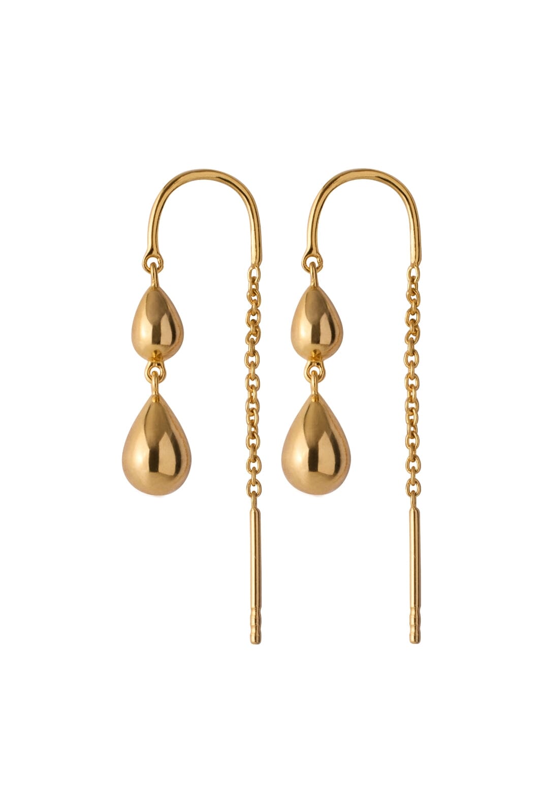 Pernille Corydon Jewellery - Rain Earchains - Goldplated Øreringe 