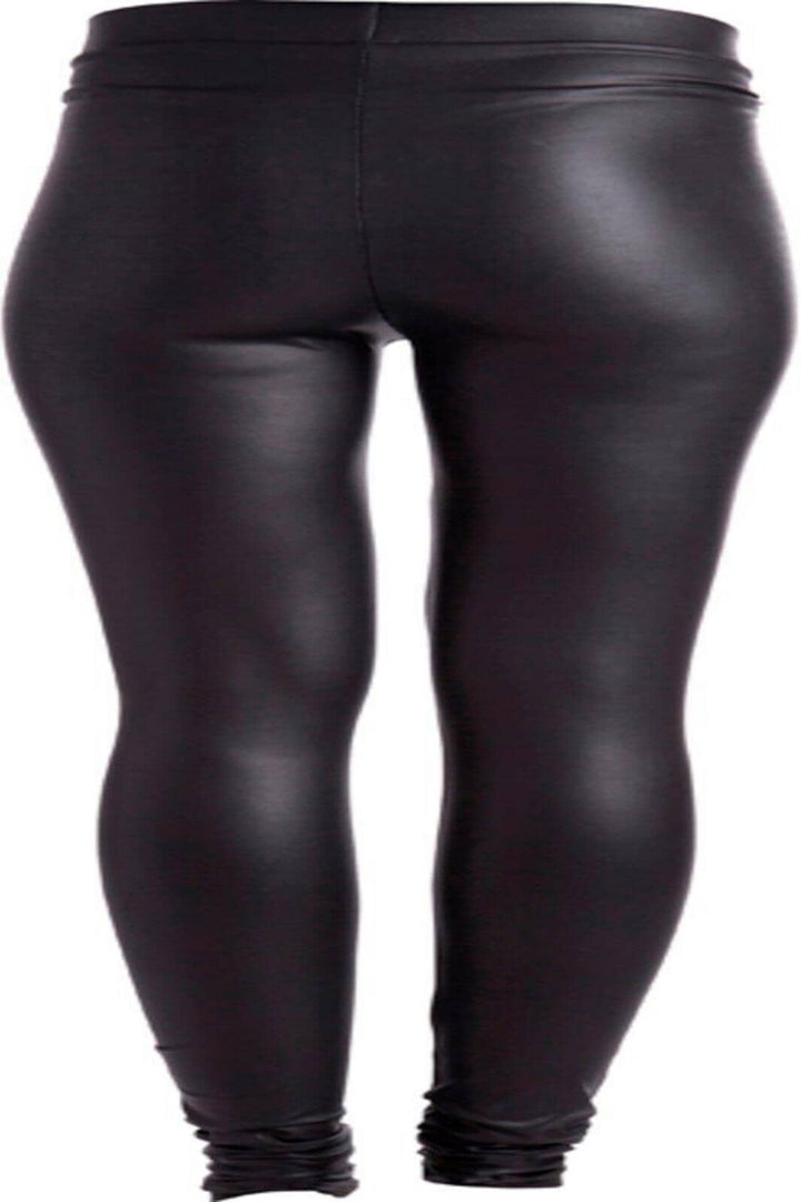 PIECES - New Shiny Leggings - Black Leggings 