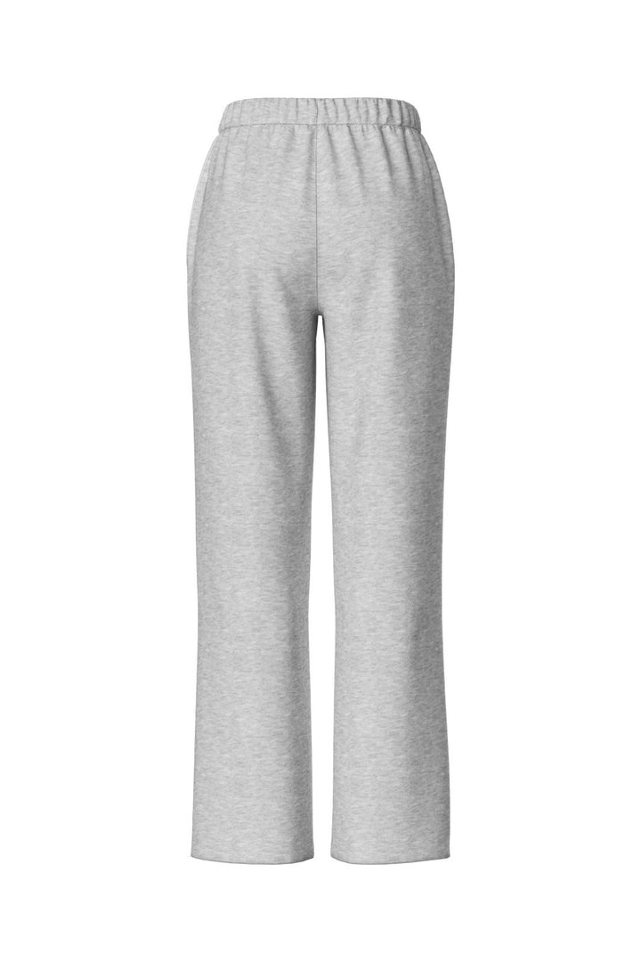 Pieces - Pcchilli Summer Wide Pants - 4702991 Light Grey Melange