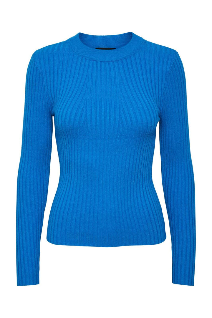 Pieces, Pccrista Ls O-Neck Knit, French Blue