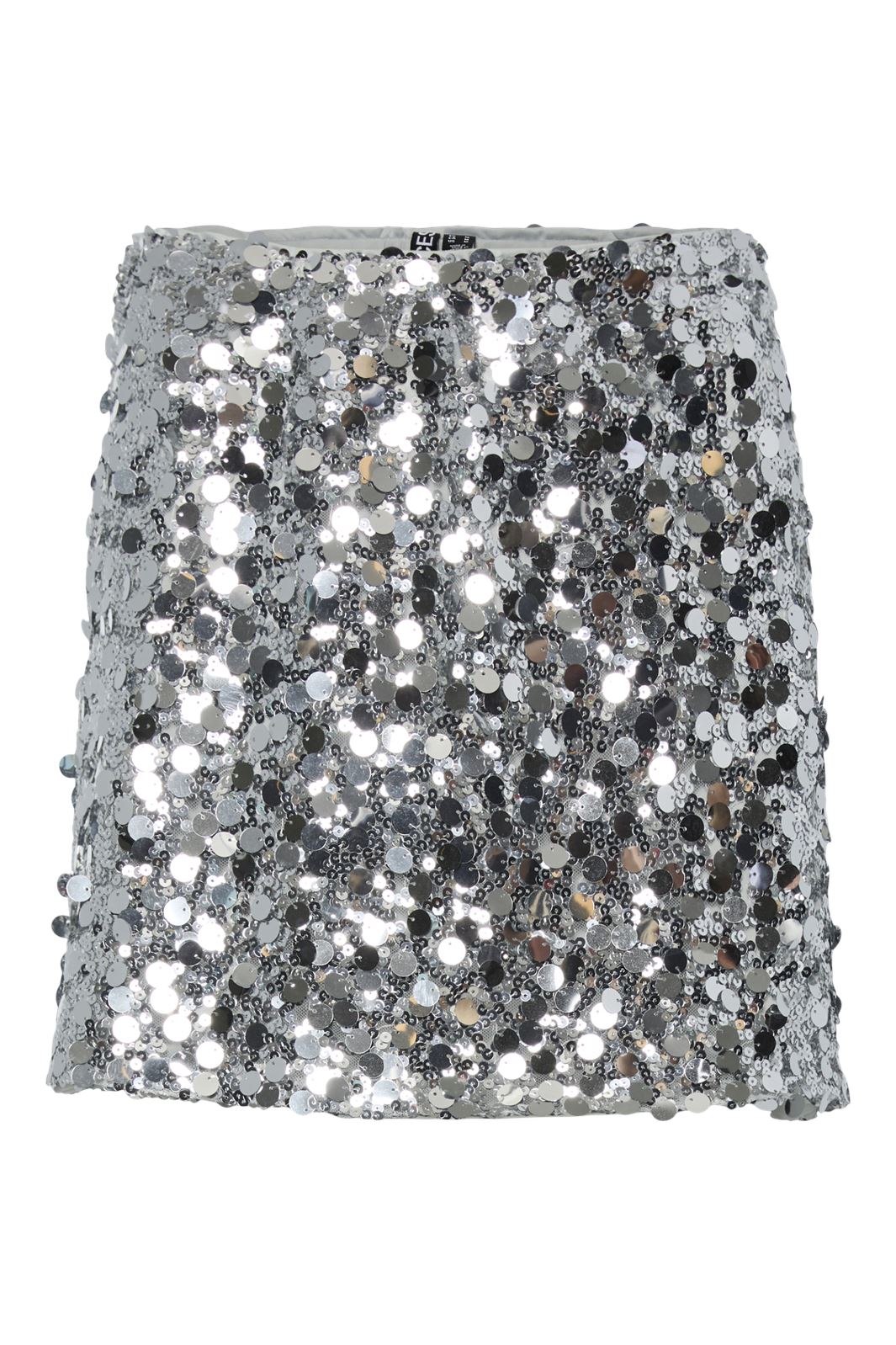 Pieces - Pcdisco Mini Skirt - 4749121 Silver Sequins