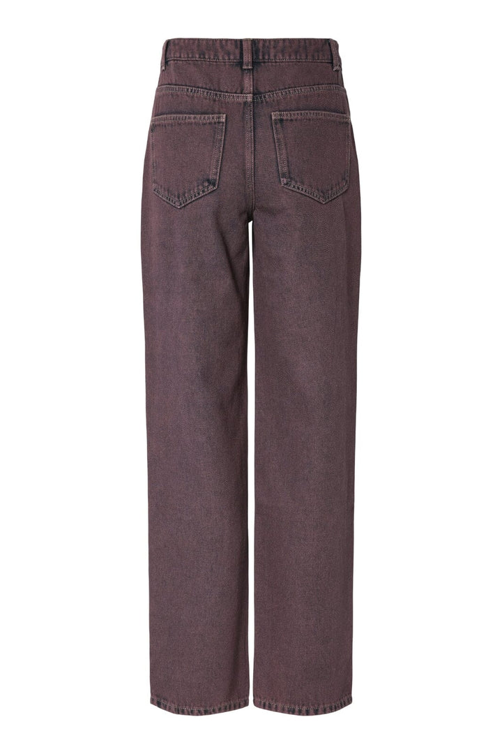 Pieces - Pcdria Straight Denim Pants - 4822816 Tawny Port Washed