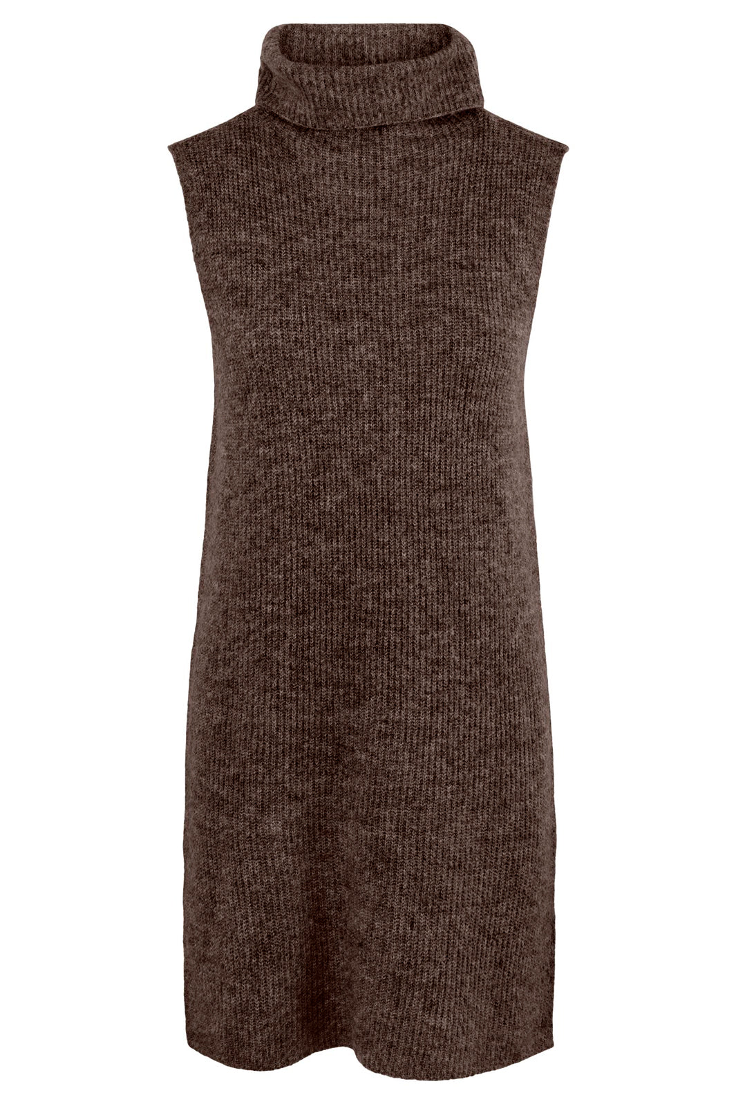 Pieces - PcEllen Rollneck Long Knit Vest Noos Bc - Cricory Coffee Veste 