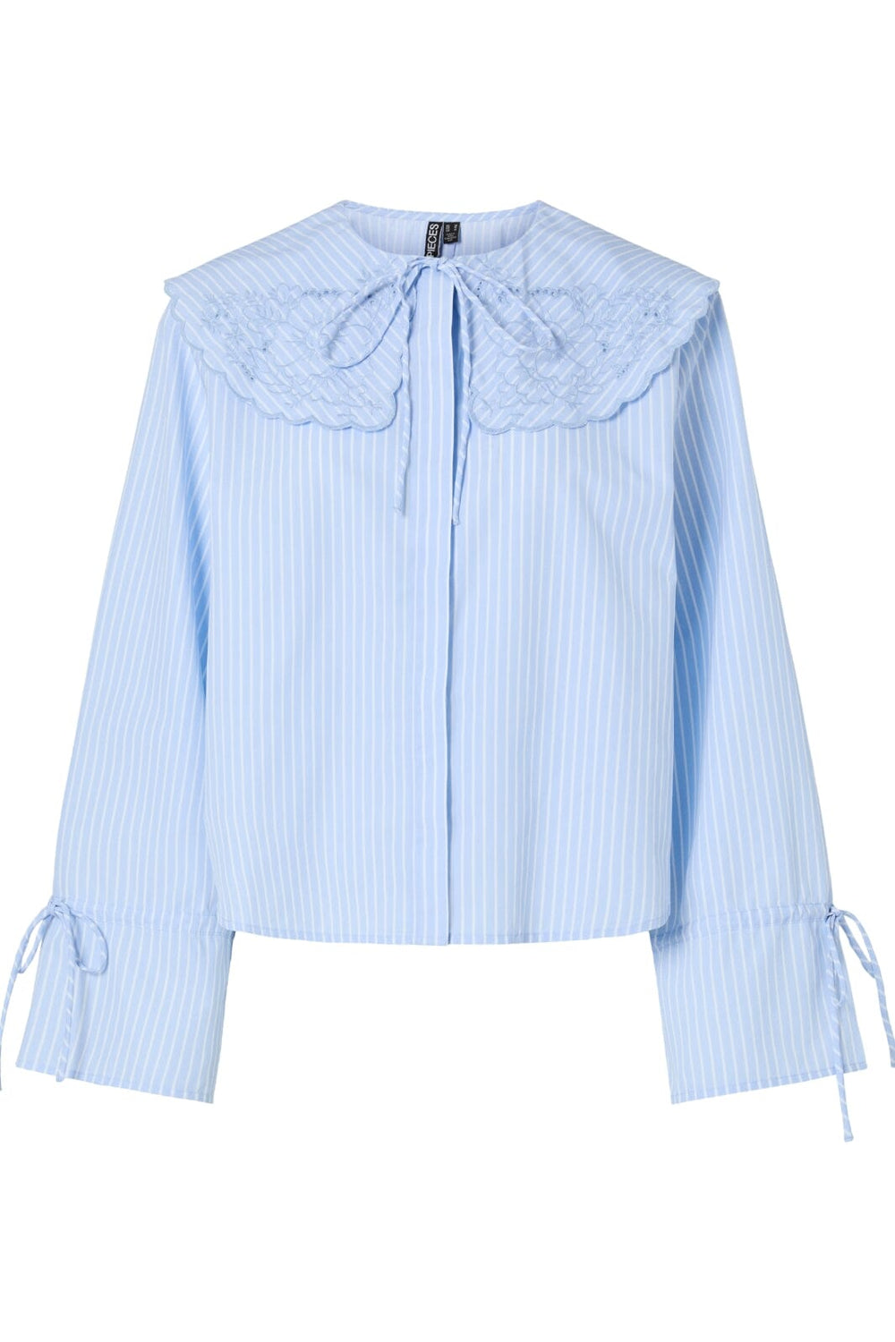 Pieces - Pcfetina Ls Collar Shirt Fsy - 4868819 Cashmere Blue Stripes