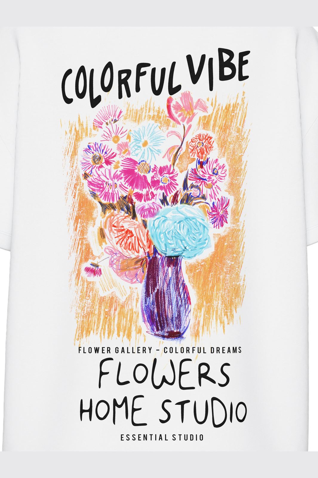 Pieces - Pcflower Ss Oversized Tee - 4794497 Bright White Flowers