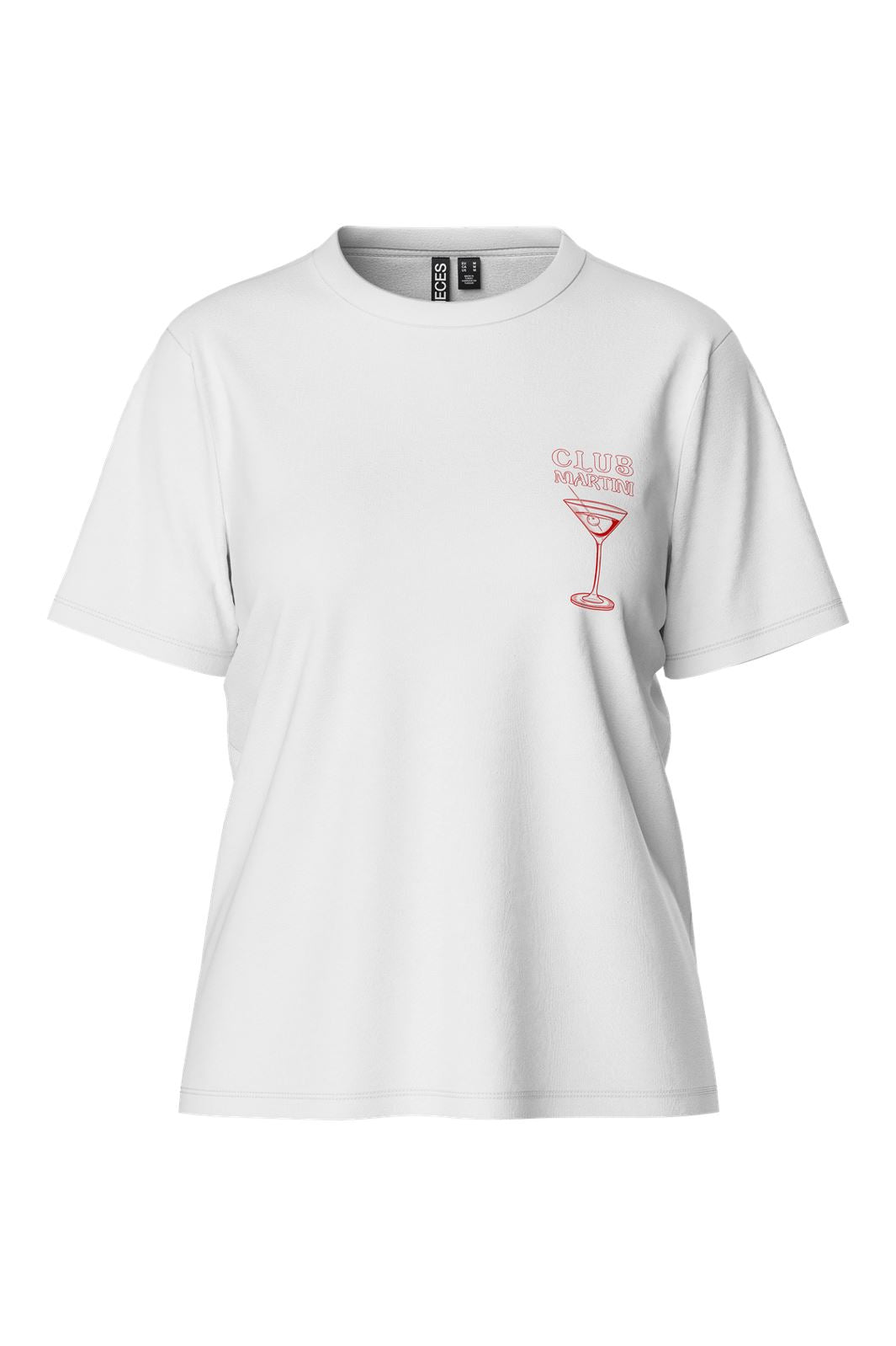 Pieces - Pcgabbi T-Shirt - 4701838 Bright White Club Martini
