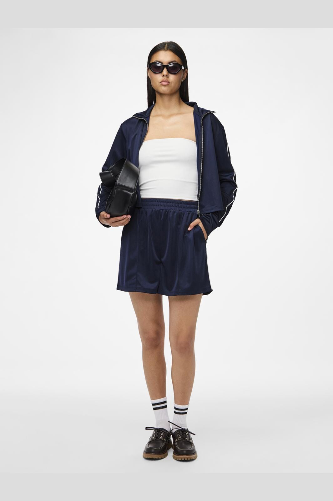 Pieces - Pcgrace Track Shorts Jit - 4739868 Navy Blazer