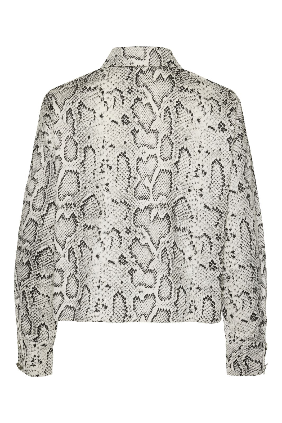 Pieces - Pcjessica Ls Shirt Jit - 4640730 Bright White Snake Print